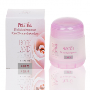 Moisturizing Face Cream 24h Rose and Pearl  SPF15 Rosa Impex