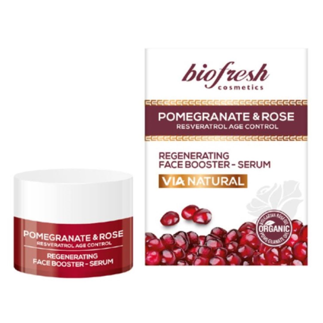 Regenerating Face Serum via Natural Pomegranate and Rose