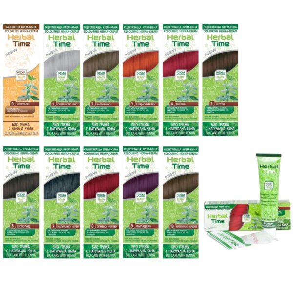 Colouring cream with henna extract herbal time - Image 2