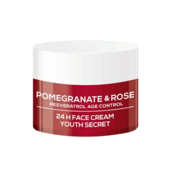 Facial Renewal Cream 24h via Naltural Pomegrante and Rose
