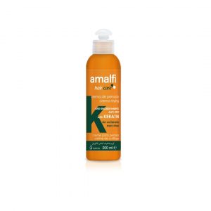 Anti-frizz hair styling cream with keratin