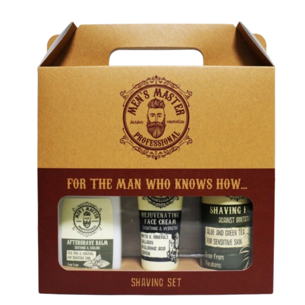 MEN'S MASTER Gift Set Aftershave Balm, Face Cream and Shaving Foam Rosa Impex