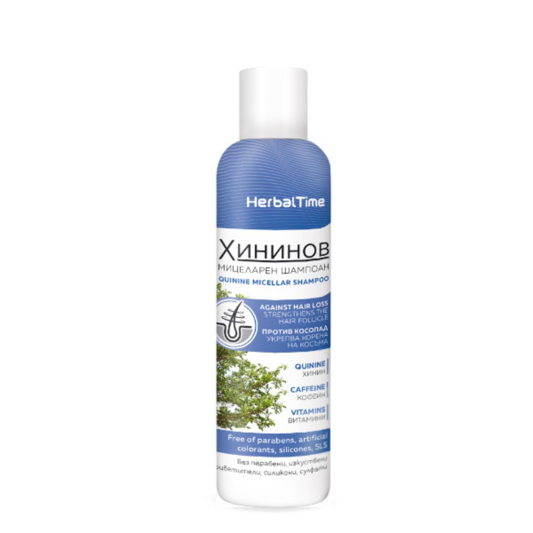 Quinine Micellar Hair Loos Shampoo Herbal Time Rosa Impex