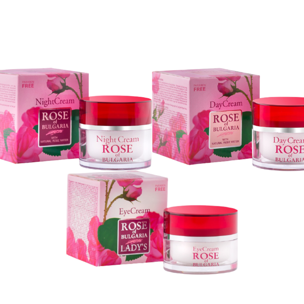 Face Cream Day and Night plus Eye Cream Rose