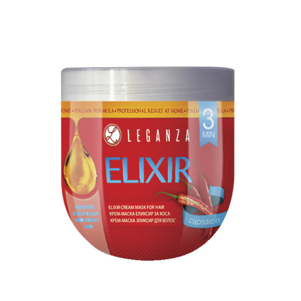 Hair Mask Leganza for sensitive scalp and greasy hair with Capsaicin
