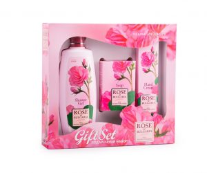 Gift Set Rose of Bulgaria for Woman Shower Gel , Hand Soap and Hand Cream