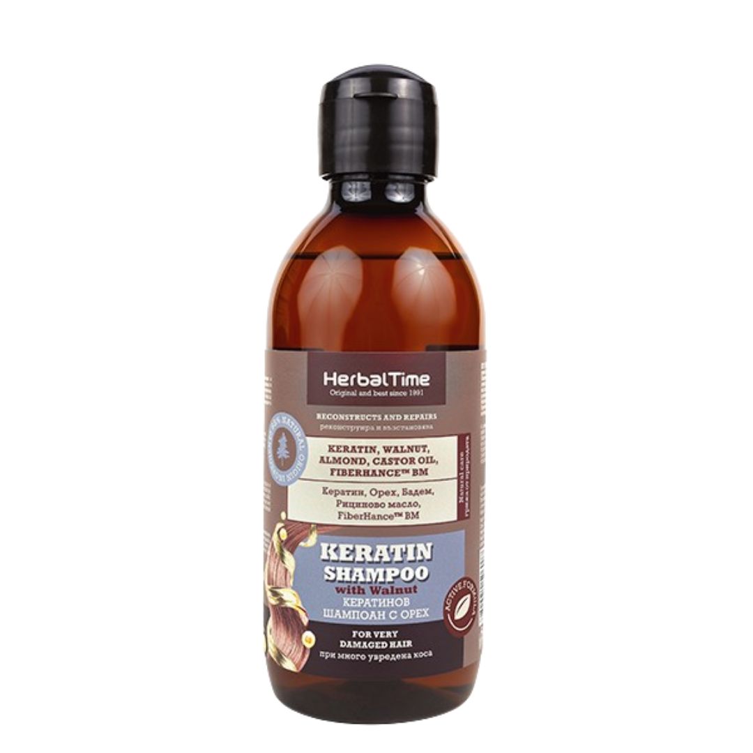 Herbal Time Keratin Shampoo με Καρύδι Rosa Impex